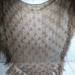 Vintage Ralph Lauren Triangle Crochet Shawl